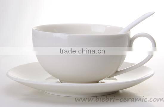 Wholesale All Size Plain White Color Custom Design Tea Coffee Cup Saucer Porcelain