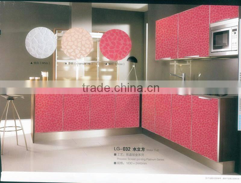 decorative kitchen cabinet tempered glass
