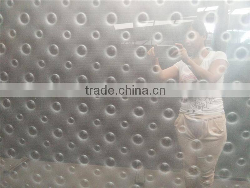 phantom 3d patterned Glass panel for bedroom background wall glass