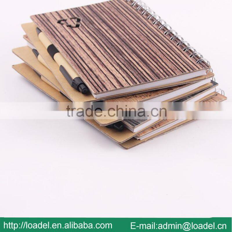 Advertised logo recycle paper notebook with Eco ballpen attached