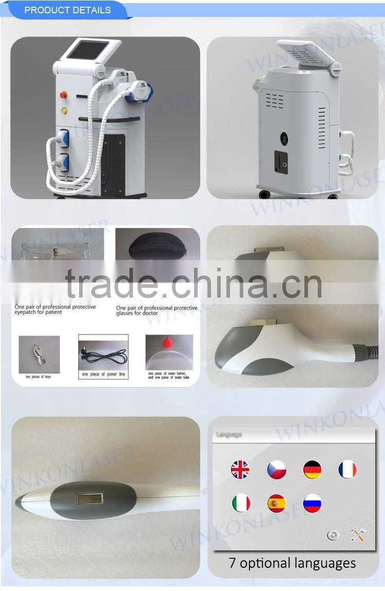 Permanent unhairing korea big spot laser ipl machine for painless hair removal