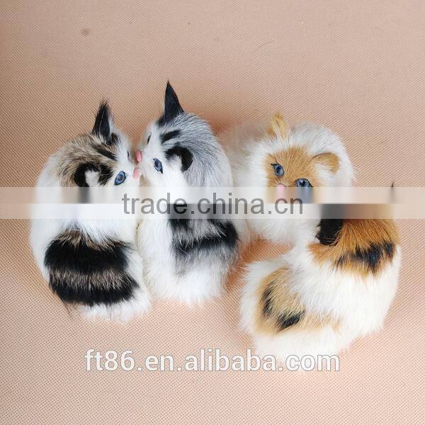 Plush toys popular Christmas decoration animal model Lying cat in the basket