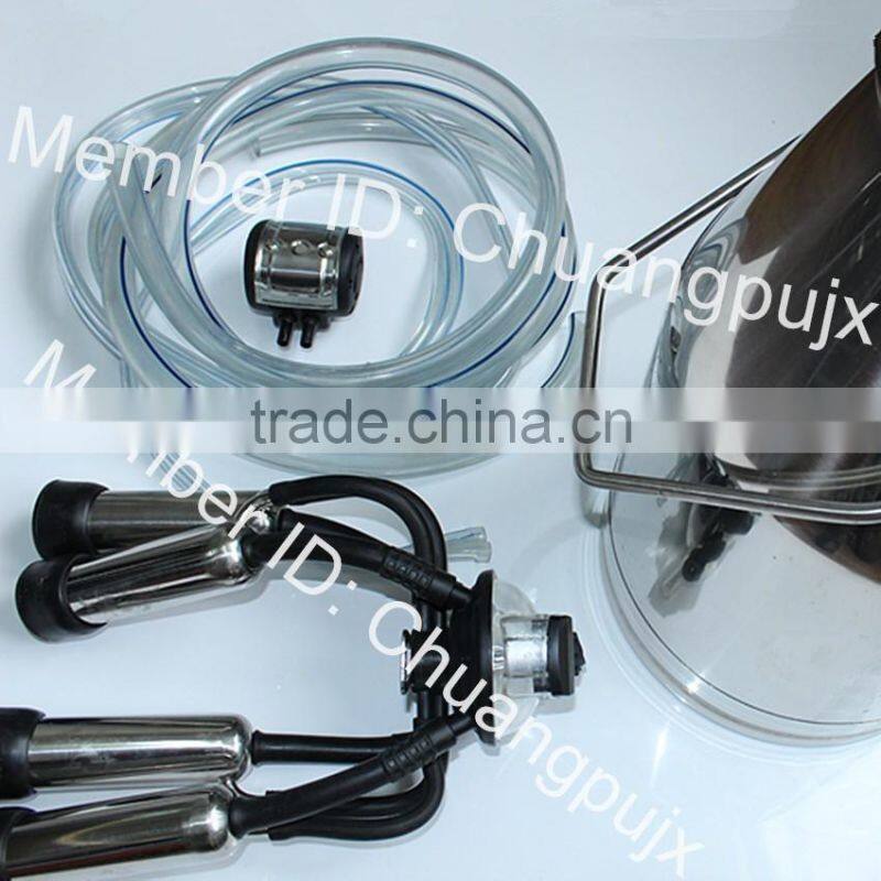 Stainless Steel Single Milk Bucket Cluster, Portable Cow Milker Pail Bucket Group, Milking Machine Accessories