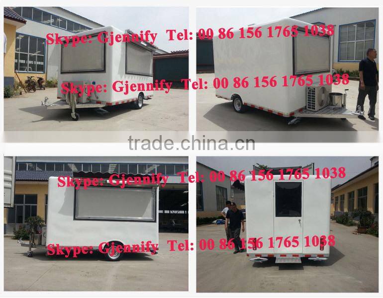 Low Price Small Model Beverage Service Cart, Mobile Iced juice/Slush Trailer Cart