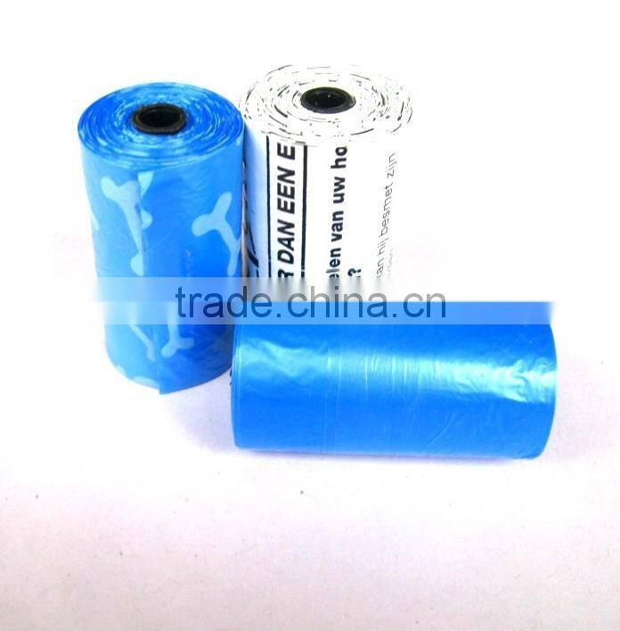 Colorful doggie waste bag biodegradable pet poop bag with printing