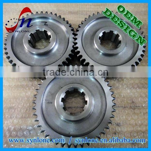 High quality precision-machined spline spur gear with 100% inspection