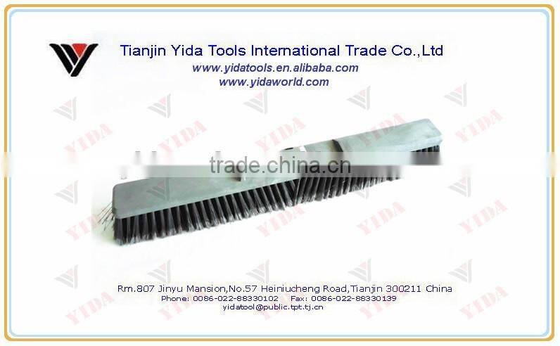 outdoor wooden push broom