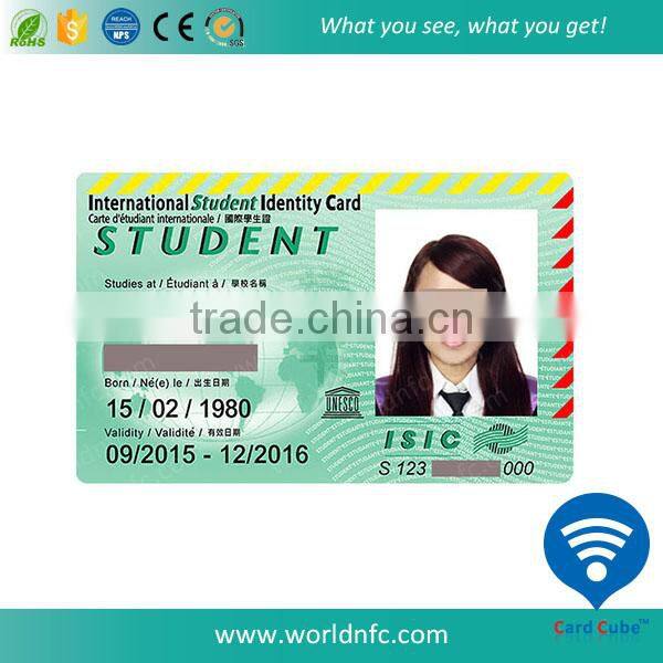 Printable Plastic 13.56MHz Student RFID Card with Photo Frame