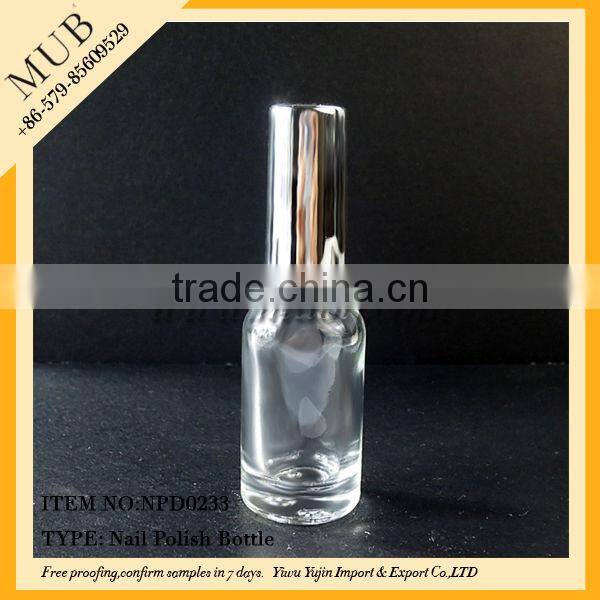 skull empty nail polish glass bottle