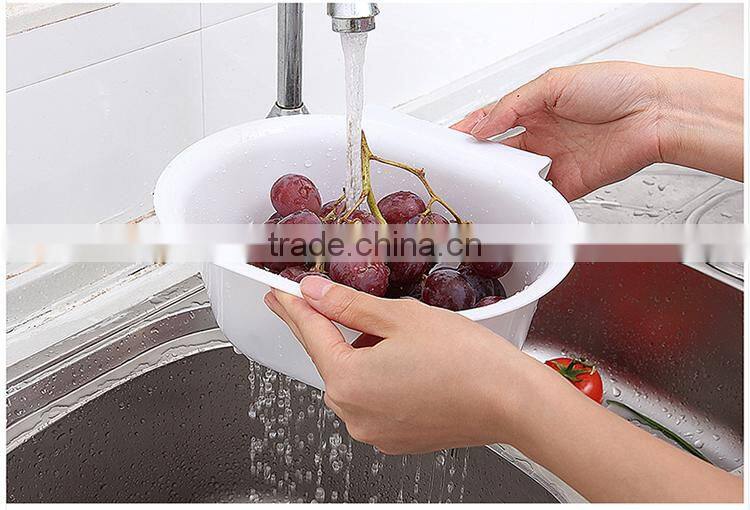 Suspensible draining sink vegetable and fruit basket --blue
