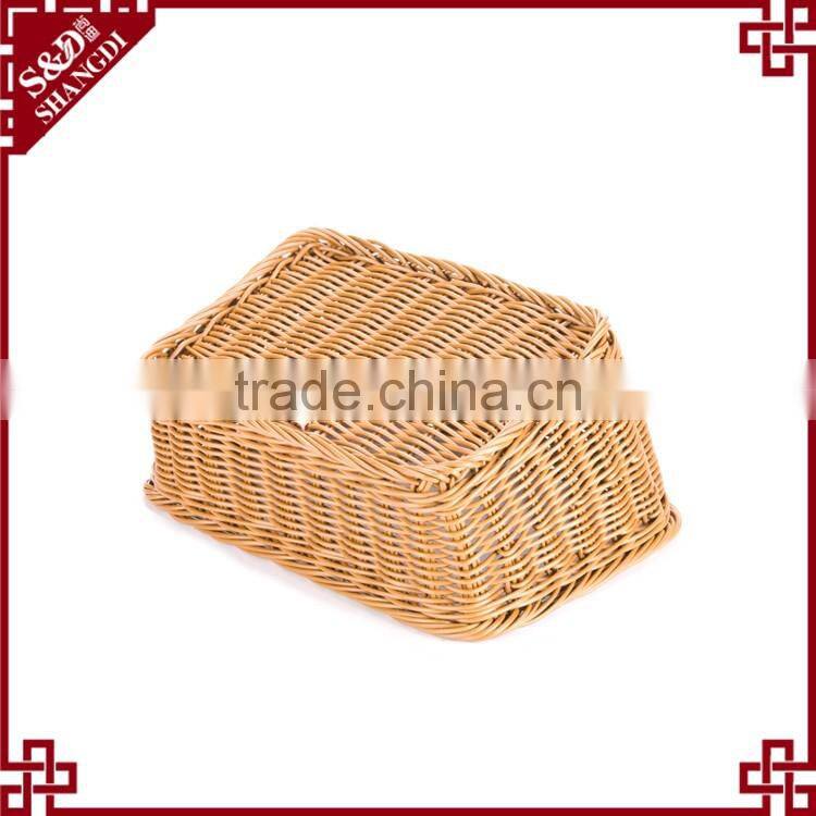 Food grade home or market metal & rattan craft bread fruit vegetable display rack