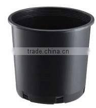 Agricultural greenhouse / flower garden plant growing round black plastic nursery pots with bottom drainage holes