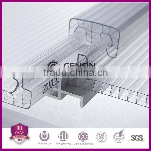 Good sealing and leaking proof standing seam polycarbonate hollow sheet roofing system