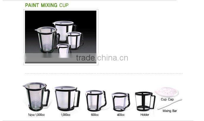 rigid paint mixing cup with holder