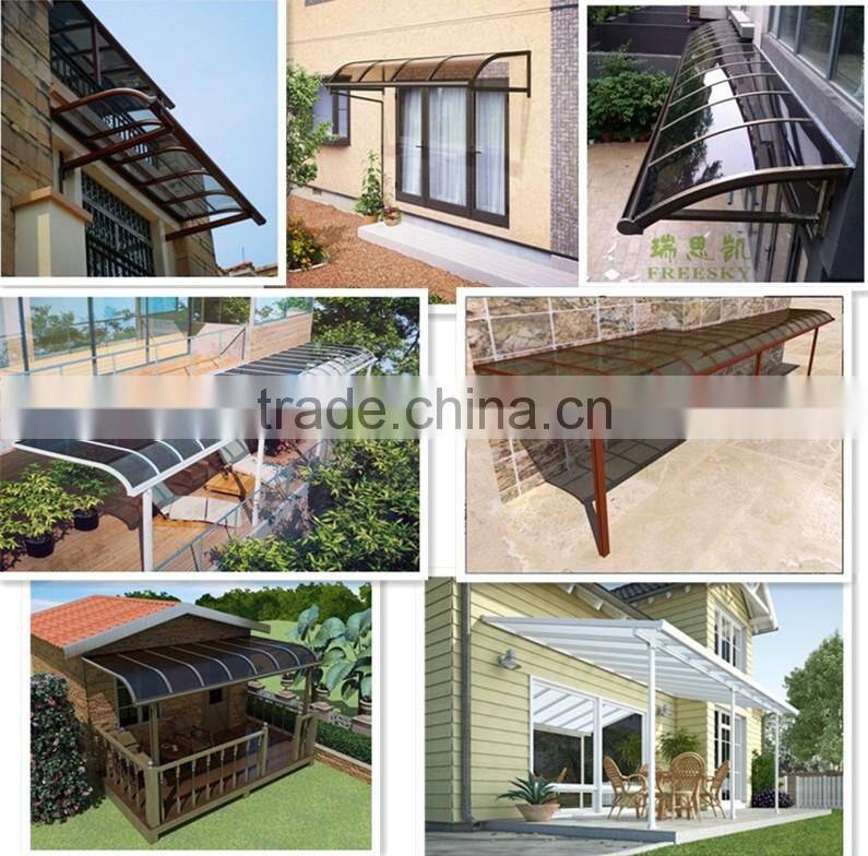 outdoor easy fixed solid polycarbonate gazebo shed for balcony terrace