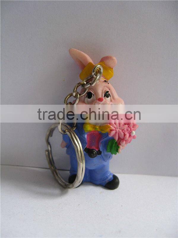 Cute rabbit 3D key chain wholesale