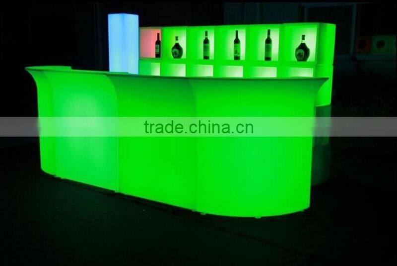 PE plastic led bar table used for club pub restaurant