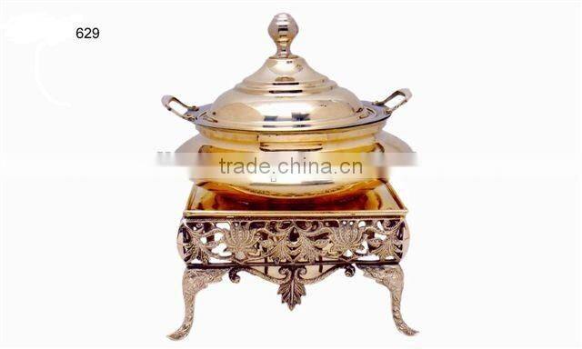 food warmer chaffing dish/Indian brass chafing dish/copper chafing dish