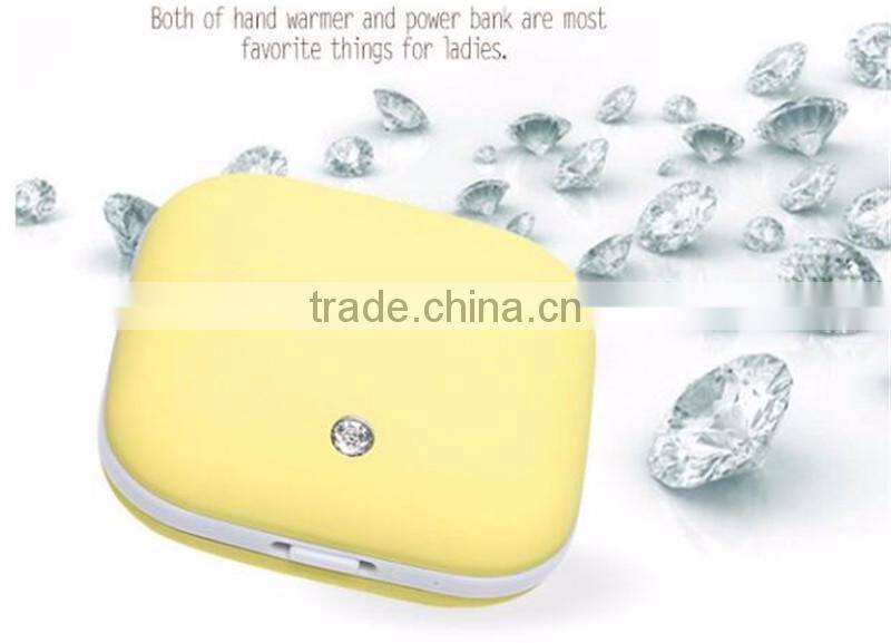 Creative carat USB charging mobile power Mini double sided fever Convenient hand warmer Multifunctional hand warmer