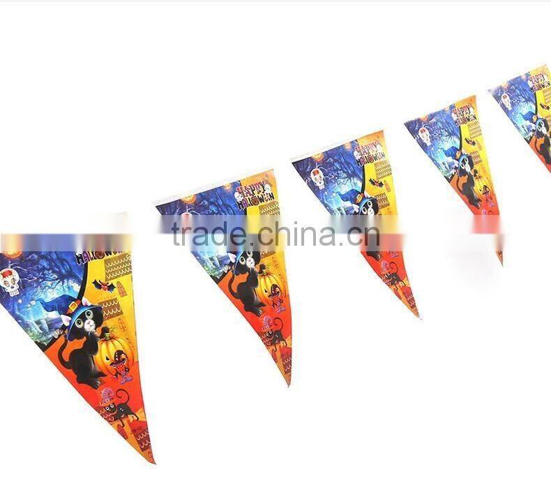 Halloween Decoration Supplies Triangle Flags Party String Hanging Decorative Flags For Wholesale