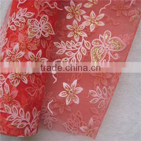 Hot sale silk printed organza fabric india
