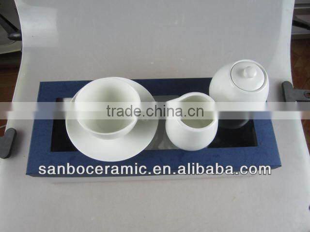 Promotion pure white tea set with gift box