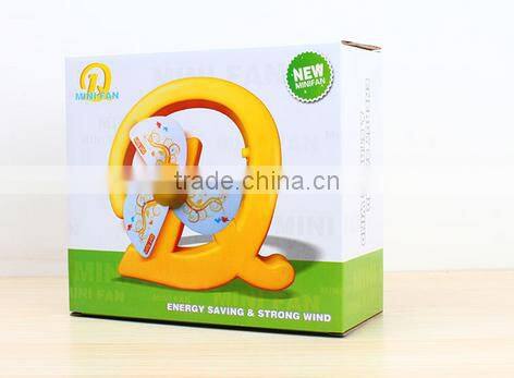 Wholesale Stock Small Order Plastic Portable USB Letters Mini Fan