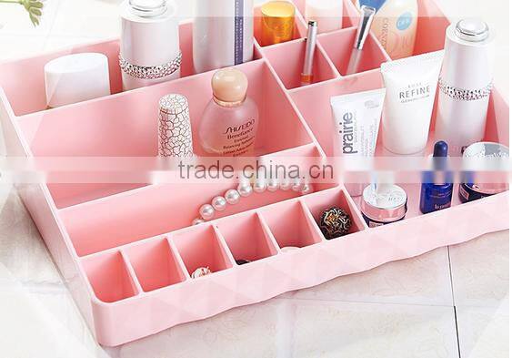 Wholesale Stock Small Order Desktop 15 Lattices Cosmetic Plastic Storage Box
