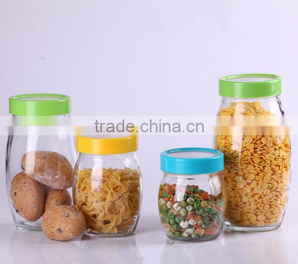 square glass storage jars with ceramic lid