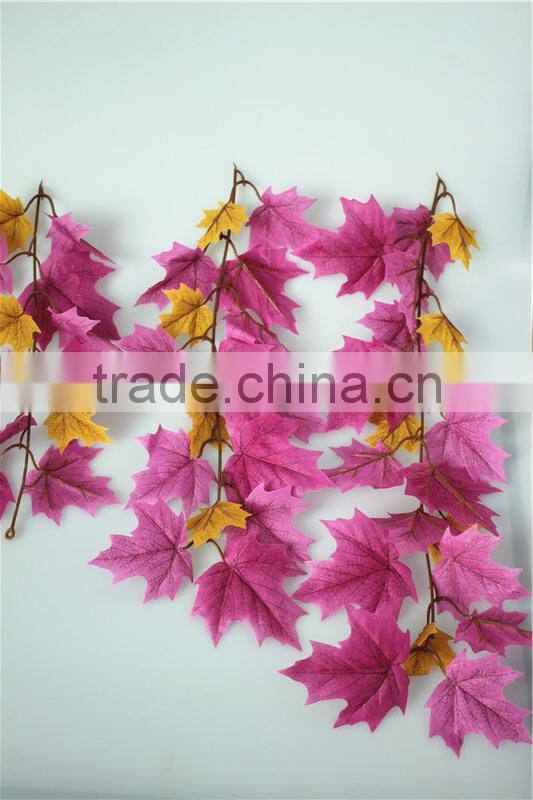 Home curtain gardens edging christmas decorative 1ft to 2ft or 30cm to 60cm artificial silk hanging maple branches EFYZ08 0601
