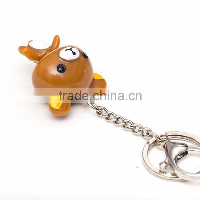 Cartoon bear shape dolls accessories promotional key holder