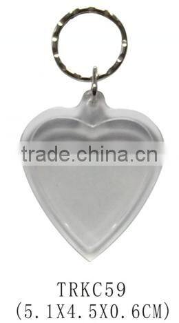 Good quality acrylic clear transparent keychain with custom design paper