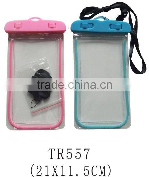 Outdoor portable removable lanyard PVC waterproof mobile phone sealed case