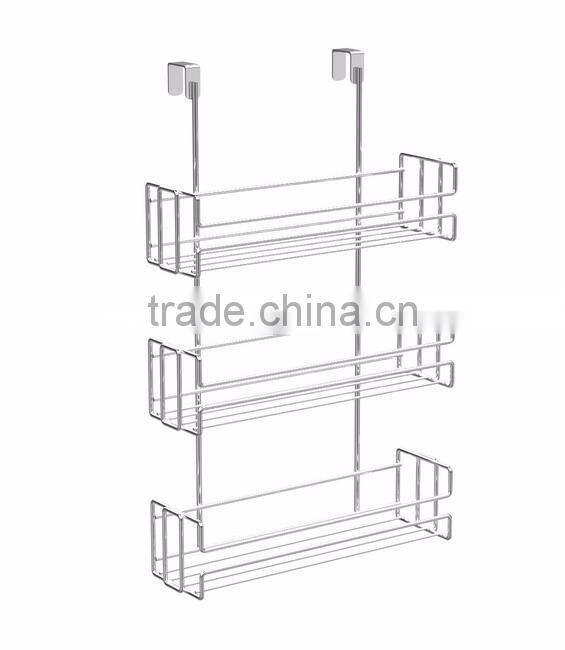 Small Cabinet Door Mount 3-Shelf Spice Rack