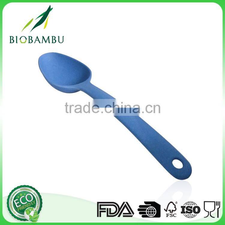 Eco Friendly Colour bamboo fiber eating spoon bamboo fiber soup spoon