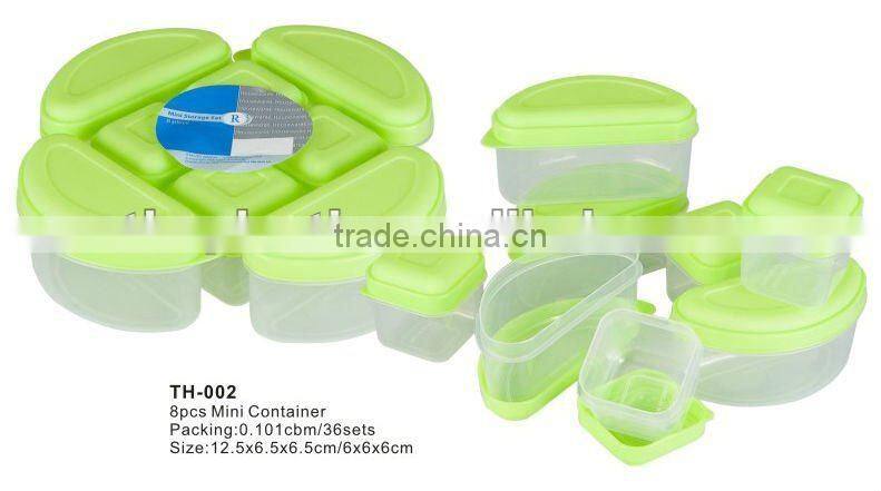 plastic food storage box,4 pcs mini container,food container set