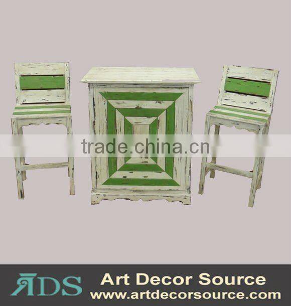 antique wood carved cabinet, white & green series