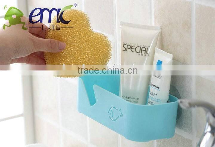 emc creative draining rack, plastic basket bucket with suctions