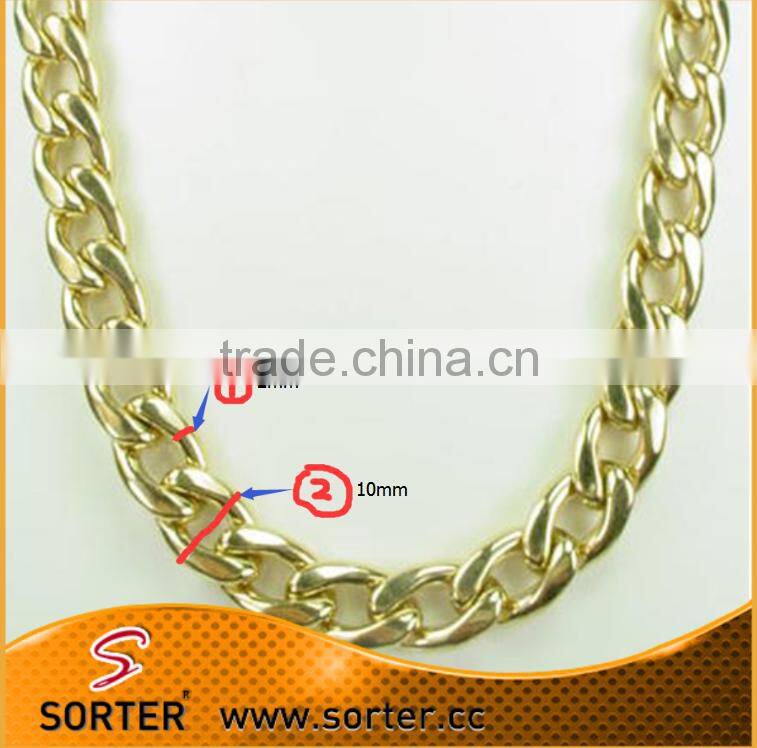 Factory wholesale metal alloy aluminum chain gold chain necklace