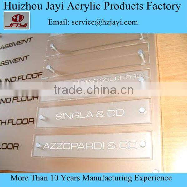 Elegant Business Cherry Blossom Green acrylic desk plaque and name plate