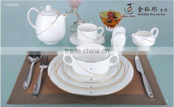 14PCS bone china flower surface ceramic dinnerware tableware set