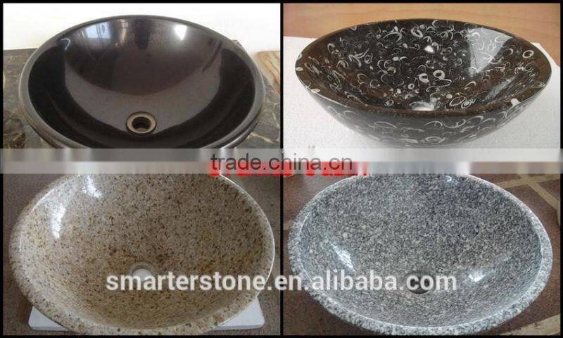 Unique snow white granite green bowl
