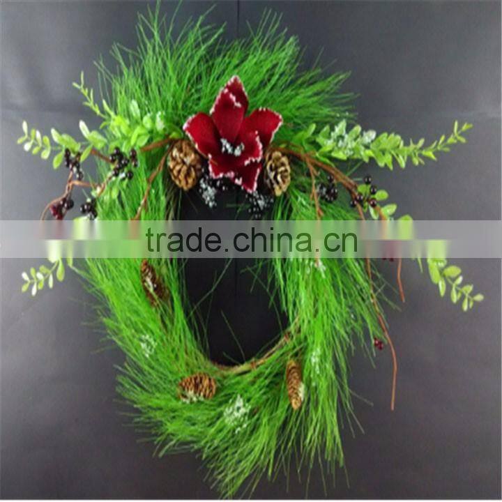 China factory supply crafts decorations wicker wreath for christmas market