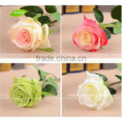 FLS03-1 GNW artificial blue rose flower wedding table decoration high quality wholesale artificial flower rose