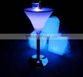 Glowing tall bar tables / led outdoor light bar furniture