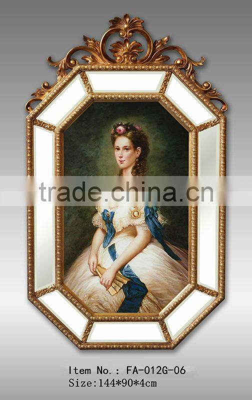 oil painting with frame,French style wall hanging oil painting