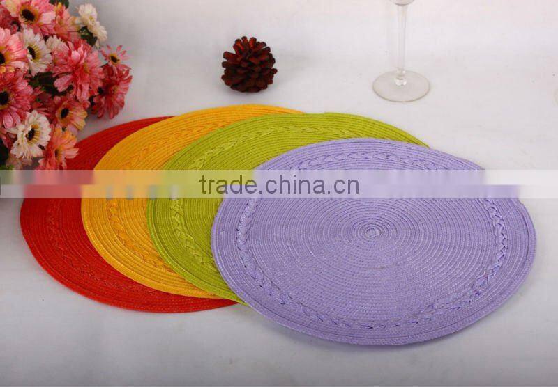 Tablware round placemat purple color