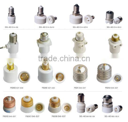 GU24 to E17 plastic screw shell Lampholder light bulb socket adapter
