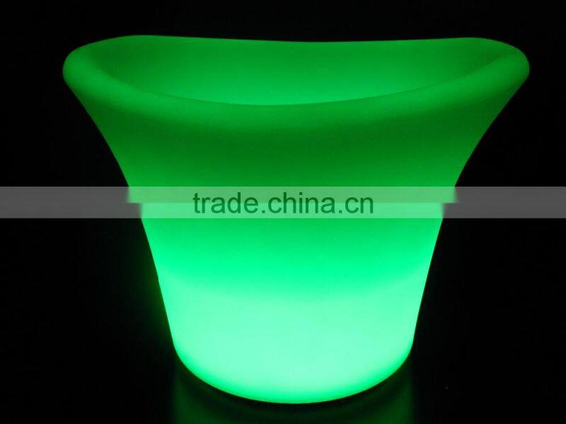 high quality led plastic led flower pots, colorful led ice bucket