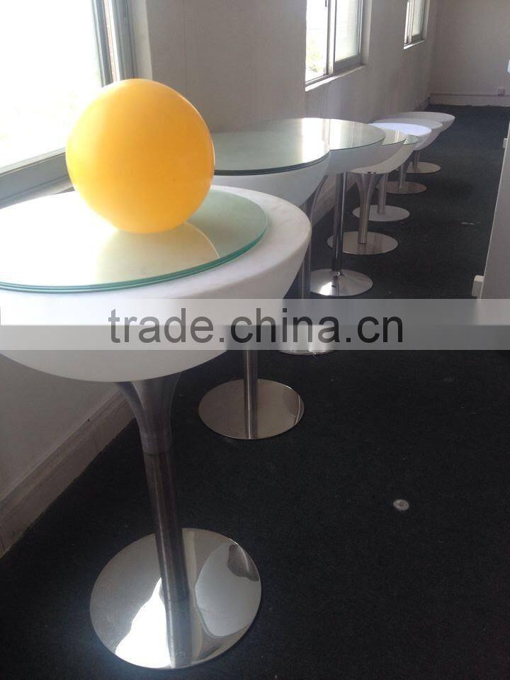 Dongguan commercial furniture event rental plastic led cocktail table